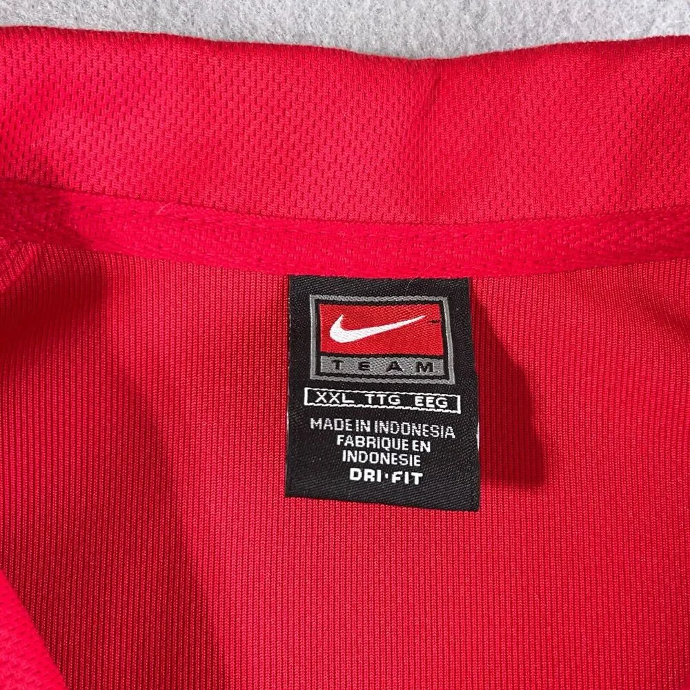 VTG Louisville Cardinals Nike Polo Shirt Men XXL Red Dri-Fit‎ Football Coaches